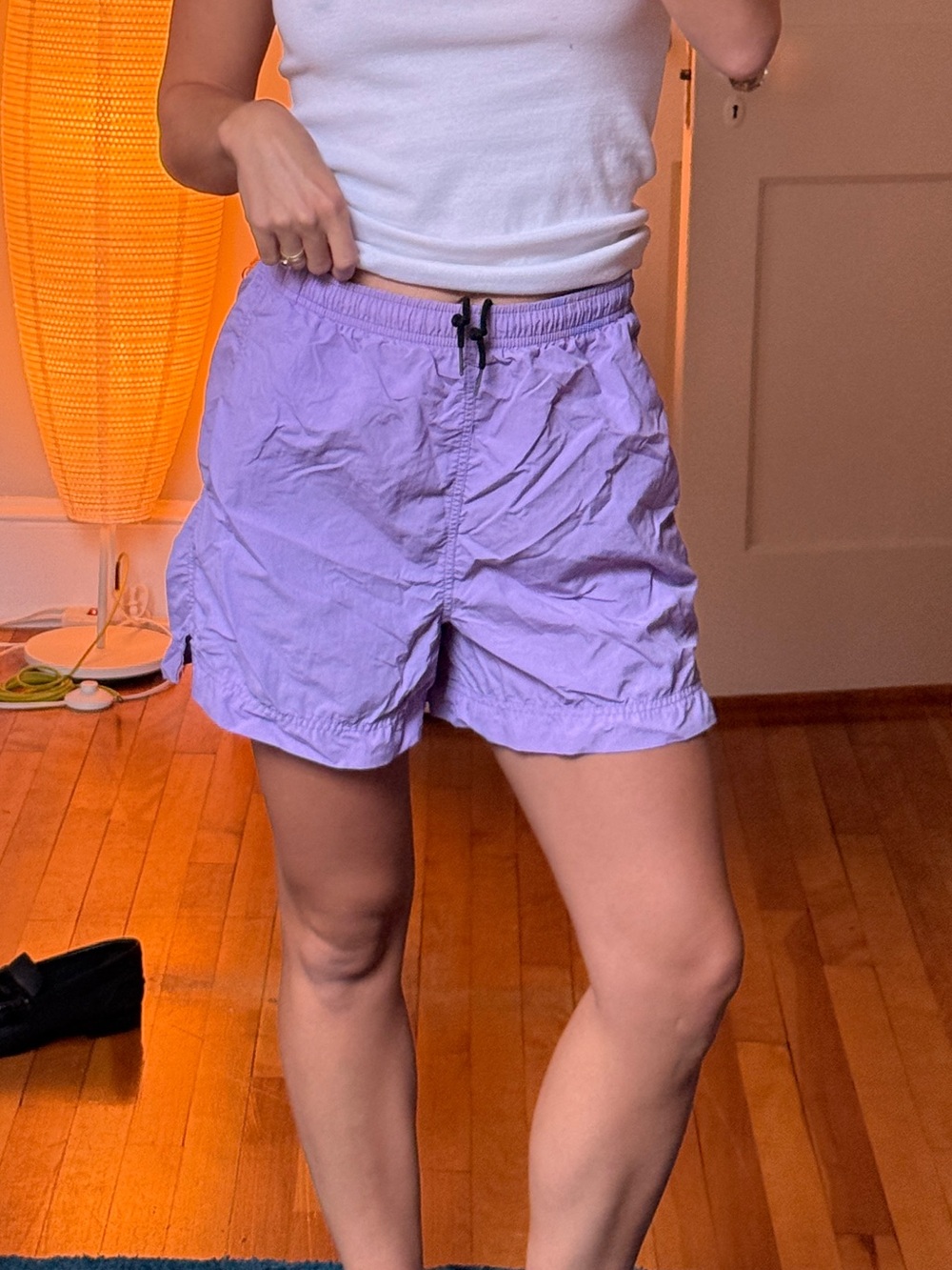 L.L. Bean Lavender Athletic Drawstring Shorts